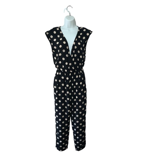 Anthropologie Corey Lynn Calter Wrapped Jumpsuit Polka Dot  Sz Small - Picture 1 of 5